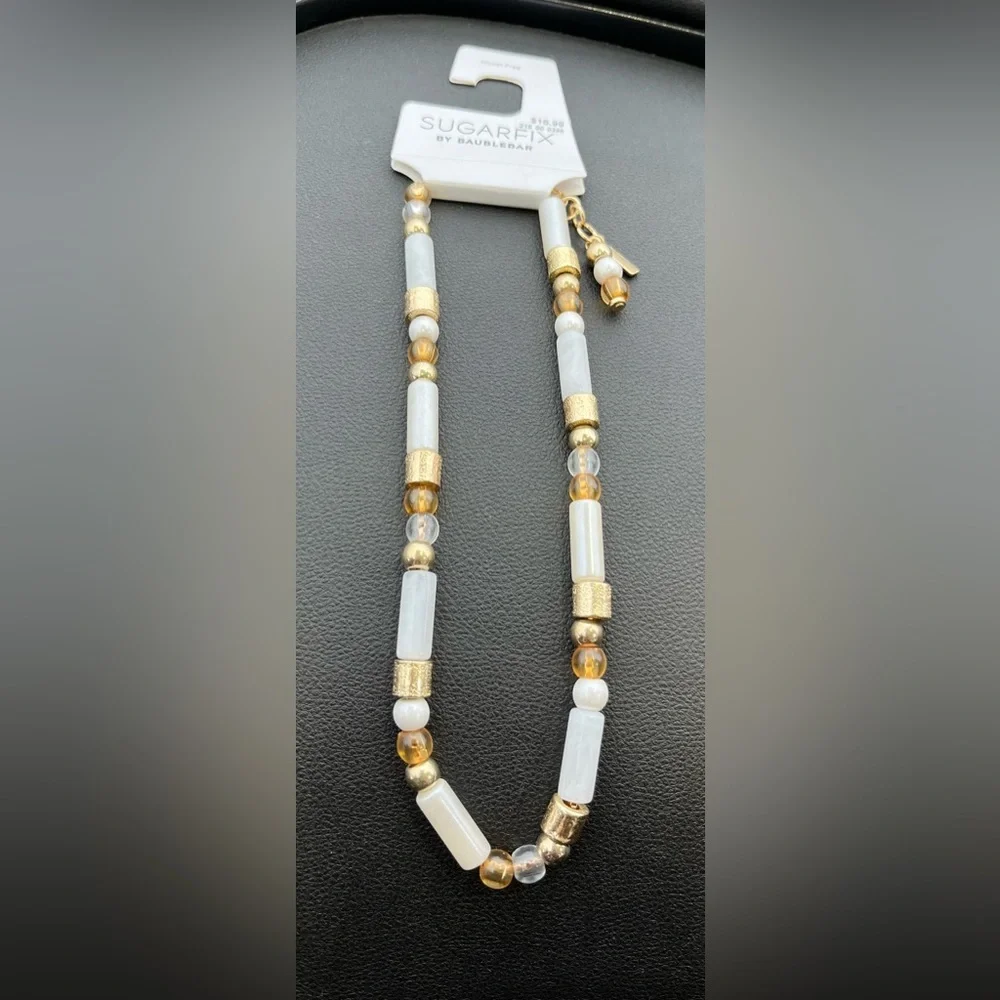 NWT! SUGARFIX by BaubleBar Beaded Statement Necklace - Picture 6 of 7